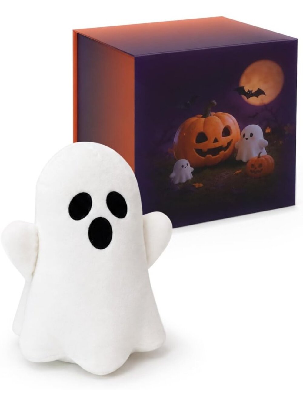 White 6.69 Halloween Decoration Bat Plush Stuffed Animal Gift Box Cute Soft Toy